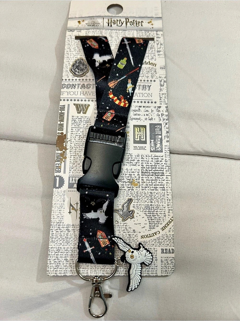 Harry Potter Hogwarts Lanyard Black NWT